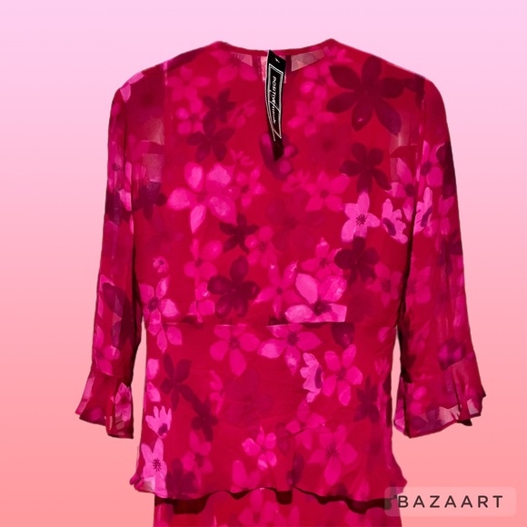 ❤️ Positive Attitude Red Floral 2Pc Dress set - Picture 5 of 13